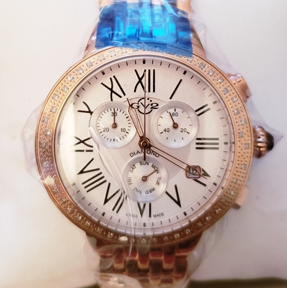 Gevril Women's Astor Chronograph Diamond Bracelet Watch, 40mm-0.227ctw - Picture 7 of 16